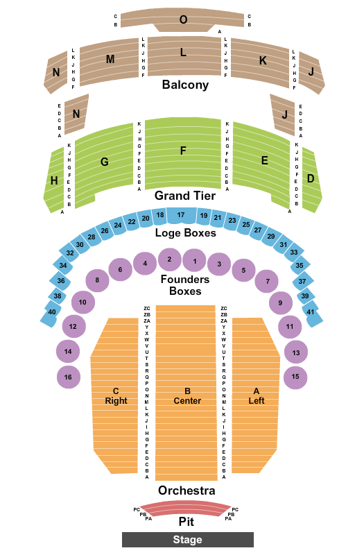 Brown Theater Nutcracker Seating Chart